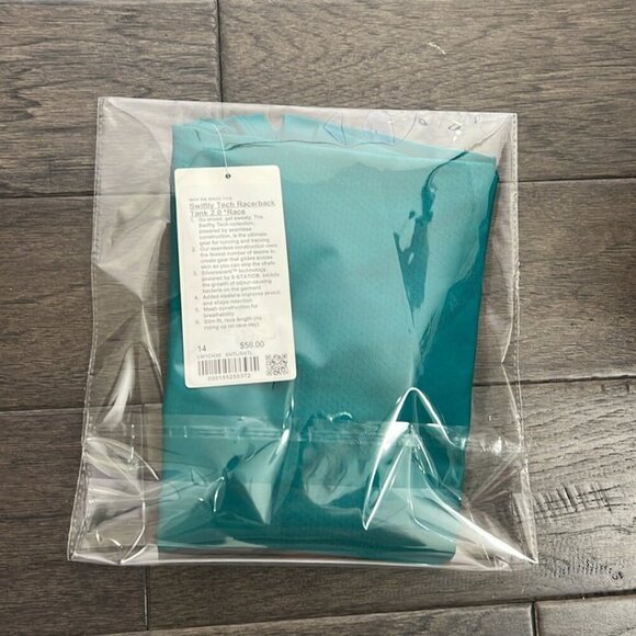 Lululemon NWT Swiftly Tech Racerback Tank Top 2.0 *Waist Length Sonic Teal - Picture 12 of 12